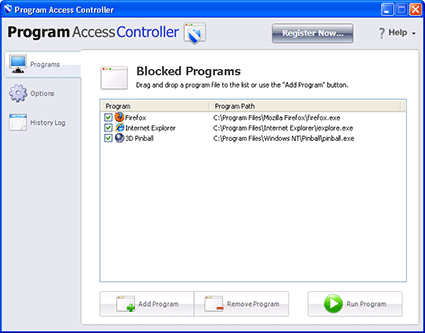 Program Access Controller - Screenshot